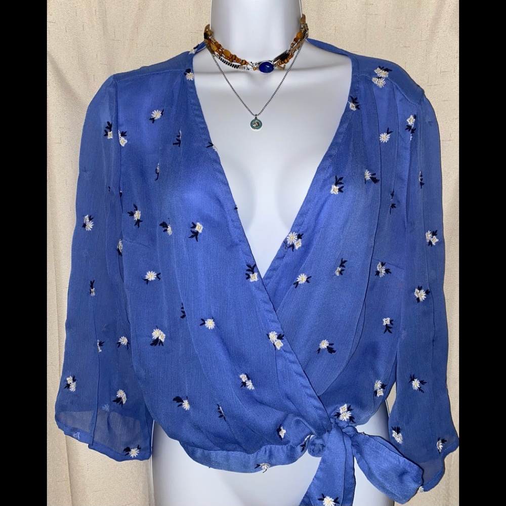 Abercrombie & Fitch Blouse  With White Daisies